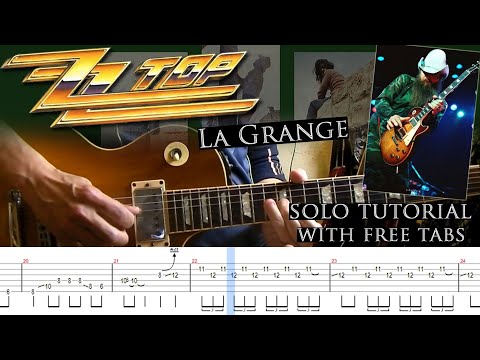 ZZ Top - La Grange first guitar solo lesson (with tablatures and backing tracks)