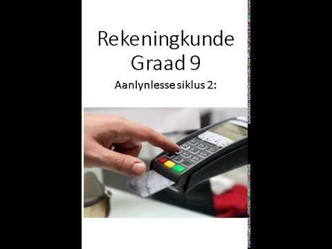 Rekeningkunde GRAAD 9: 6 Mei 2020 - periode 4 (06094)