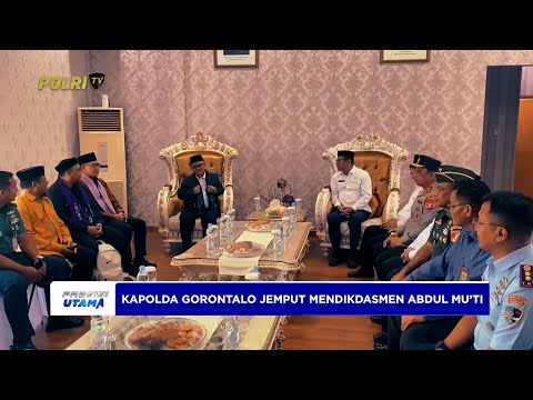 KAPOLDA GORONTALO SAMBUT MENDIKDASMEN ABDUL MU&rsquo;TI