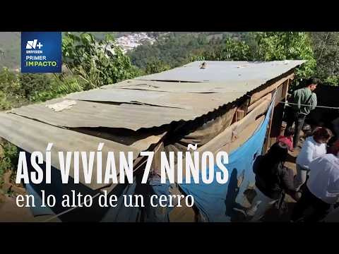 Abandonan a siete hermanos a su suerte en una casa improvisada de cartón en localidad mexicana