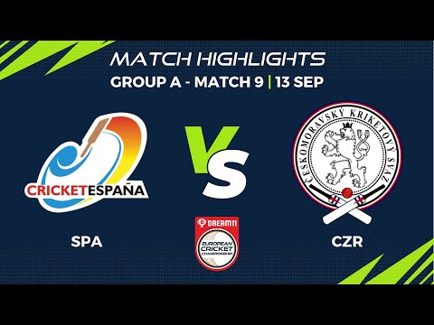 Group A, Match 9 - SPA vs CZR | Highlights | Dream11 European Cricket Championship, 2022 | ECC22.009