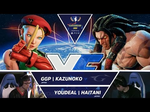 SFV: GGP Kazunoko vs YOUDEAL Haitani - Capcom Cup 2016 Day 1 Top 16 - CPT2016