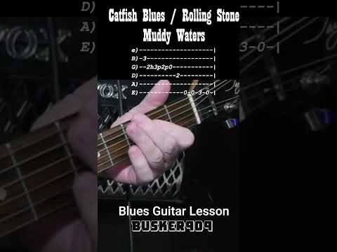 The "Catfish Blues" (Rolling Stone) Riff by Muddy Waters (No Chat) Blues Guitar Lesson with Tab (6)