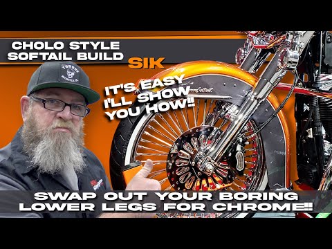 Install Chrome Fork Lowers On A Softail @harleydavidson  HOW-TO