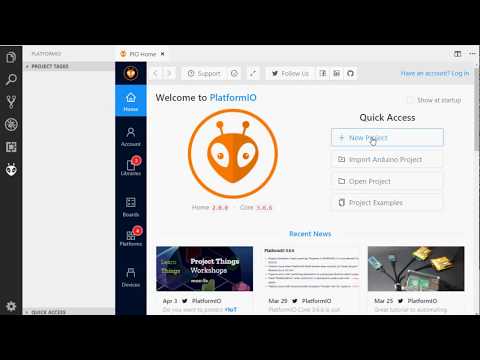PlatformIO Arduino Quectel - New Project