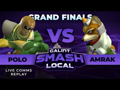 Galint Smash Local #1: Grands Finals - Amrak (Fox) vs Polo (Falcon) ft. Logan & PULSE Speedy Sloth