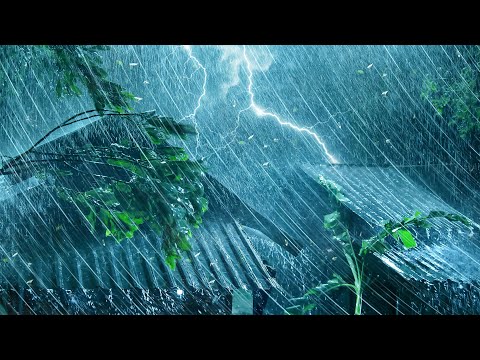 Heavy Thunderstorm Rain Sounds for Sleeping, Relaxing - Real Rainstorm Sounds for Deep Sleep