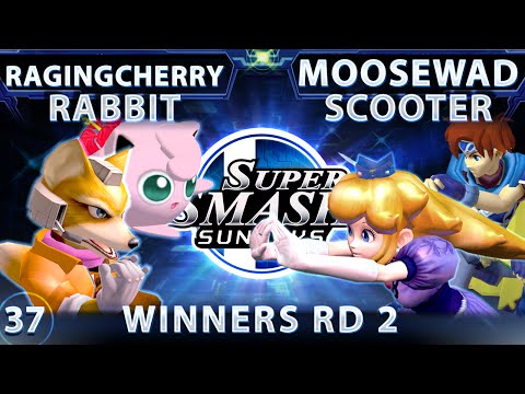 SSS 37 - RagingCherry & Rabbit (Red) Vs. Moosewad & Scooter (Blue) SSBM Winners RD 2 - Smash Melee