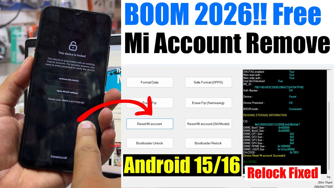 All Xiaomi Mi Account Remove 2026 | Mi Account Unlock Tool | Redmi/Poco Mi Account Bypass Fix Relock