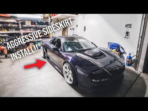 INSTALLING NEW SIDESKIRTS ON THE NSX!