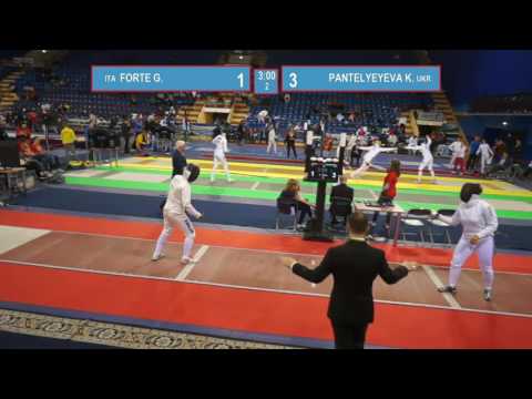 T32. PANTELYEYEVA Kseniya (UKR) - FORTE Giorgia (ITA). Epee women.