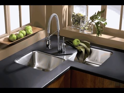 Various types of kitchen sinks