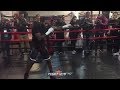 ADRIEN BRONER SHADOW BOXING ONE WEEK AWAY FROM MANNY PACQUIAO FIGHT