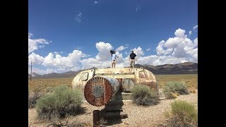 WWII naval artifact rusting in Nevada desert
