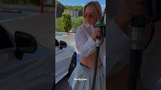 Hot Girl with Hot CAR #shorts #car #cars #hotgirl #russian #carlover #petrol #whitecar