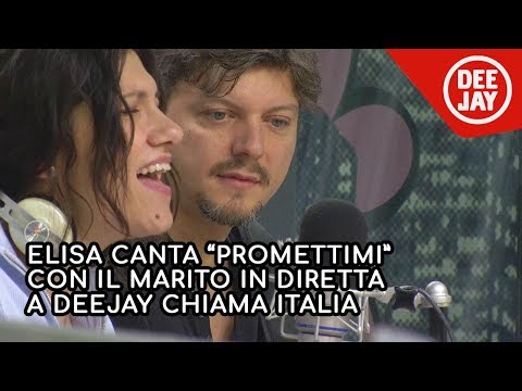 Elisa canta "Promettimi" con il marito in diretta a Radio Deejay