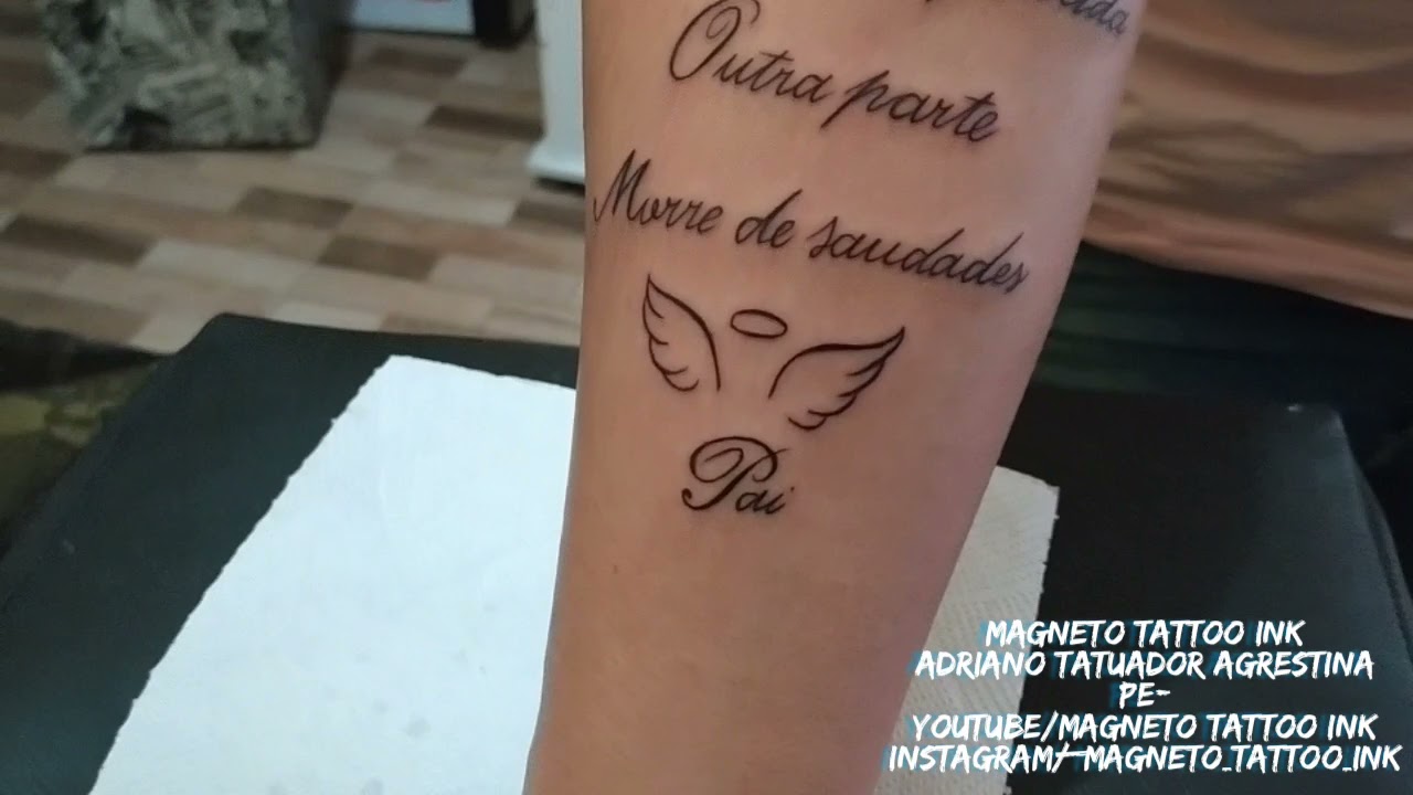 tatuagem frase em homenagem ao pai