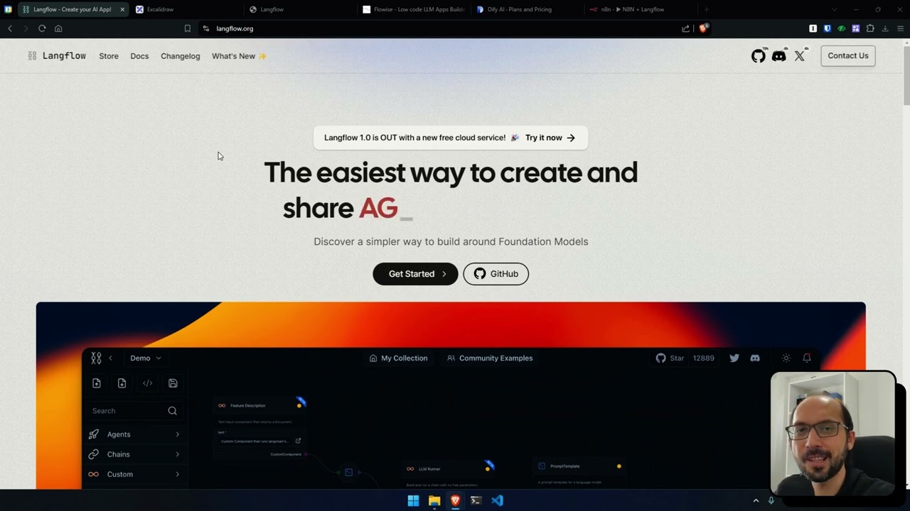 Construa de Forma Mais Inteligente: Agentes de IA com Langflow e n8n Fácil!