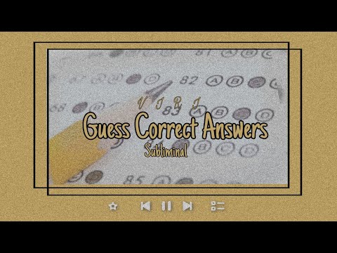 Always Guess Correct Answers Subliminal [Very Very Powerful]⚠️