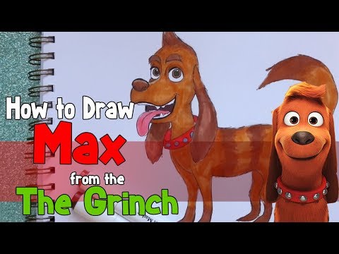 How to draw MAX the Dog from Illumination's THE GRINCH