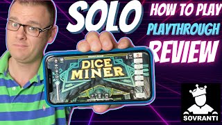 Dice Miner Review | Solo Board Game Tutorial and Playthrough on Sovranti