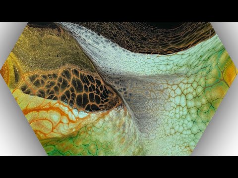 (76) Acrylic Pour Painting/Sheleeart Swipe technique/Fluid Art/Abstract フルイドアート/スワイプテクニック/アクリルポーリング/