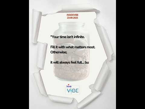 Fill Life with What Matters – Empty Jar Life Lesson | Inside Vibe #shorts  #news  #motivation