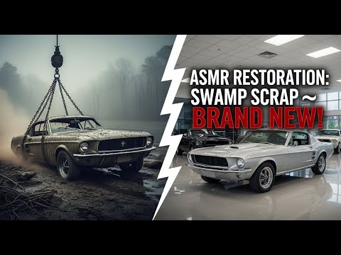 ASMR Car Restoration! 1967 Ford Mustang Total Scrap from Swamp → Looking New