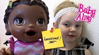 BABY ALIVE makes an ANNOUNCEMENT! The Lilly and Mommy Show