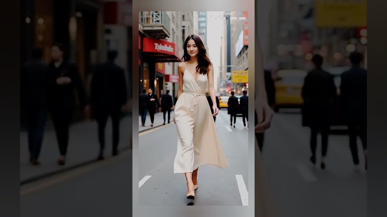 Elegant Japanese Beauty Walking Through New York | 🇯🇵 #aigirl #fashion #style