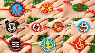 10 Handmade Clay Rakhi Making Tutorial for Beginners • Cartoon, Spritual & Traditional Style #rakhi