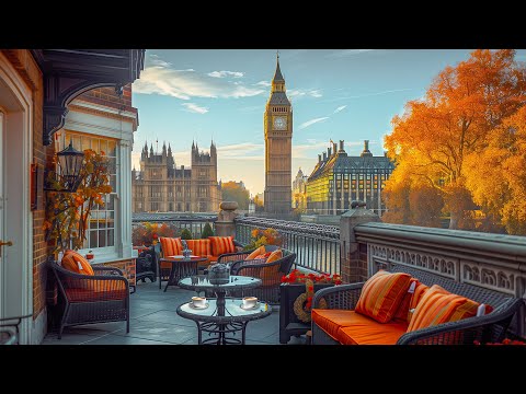 Fresh Morning Jazz Music to Wake Up and Energize Your Day ☕ London's Outdoor Coffee Shop Ambience