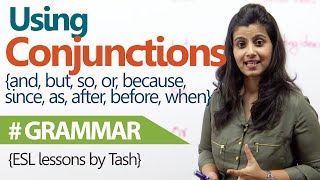 English Grammar lesson - Using Conjunctions correctly in sentences ( free English Lessons)