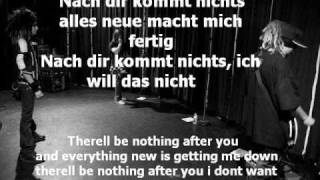 nach dir kommt nichts w/german and english lyrics