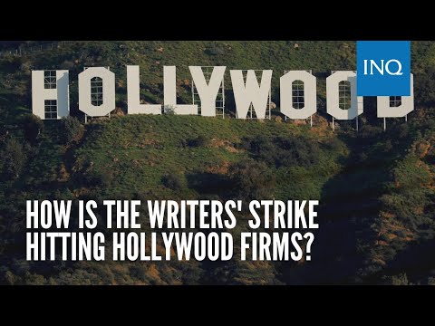 How is the writers' strike hitting Hollywood firms?