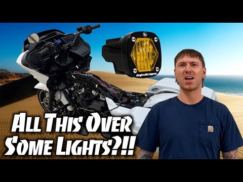 Baja Designs S1 Off-Road Lights Install on Flat-Out Crash Bar 2024 Harley Davidson Road Glide