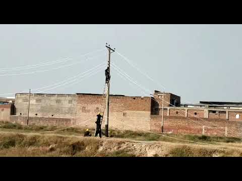 LESCO Electricity Wires Installation on 30-Oct-2021.