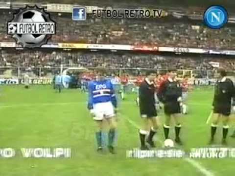 Sampdoria 4 vs Napoli 1 Serie A 1990/91 Diego Maradona FUTBOL RETRO TV