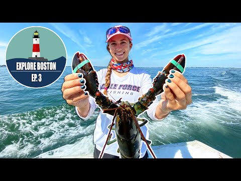 BOSTON LOBSTER! Beach Cook Out - Catch Clean Cook | Gale Force Twins