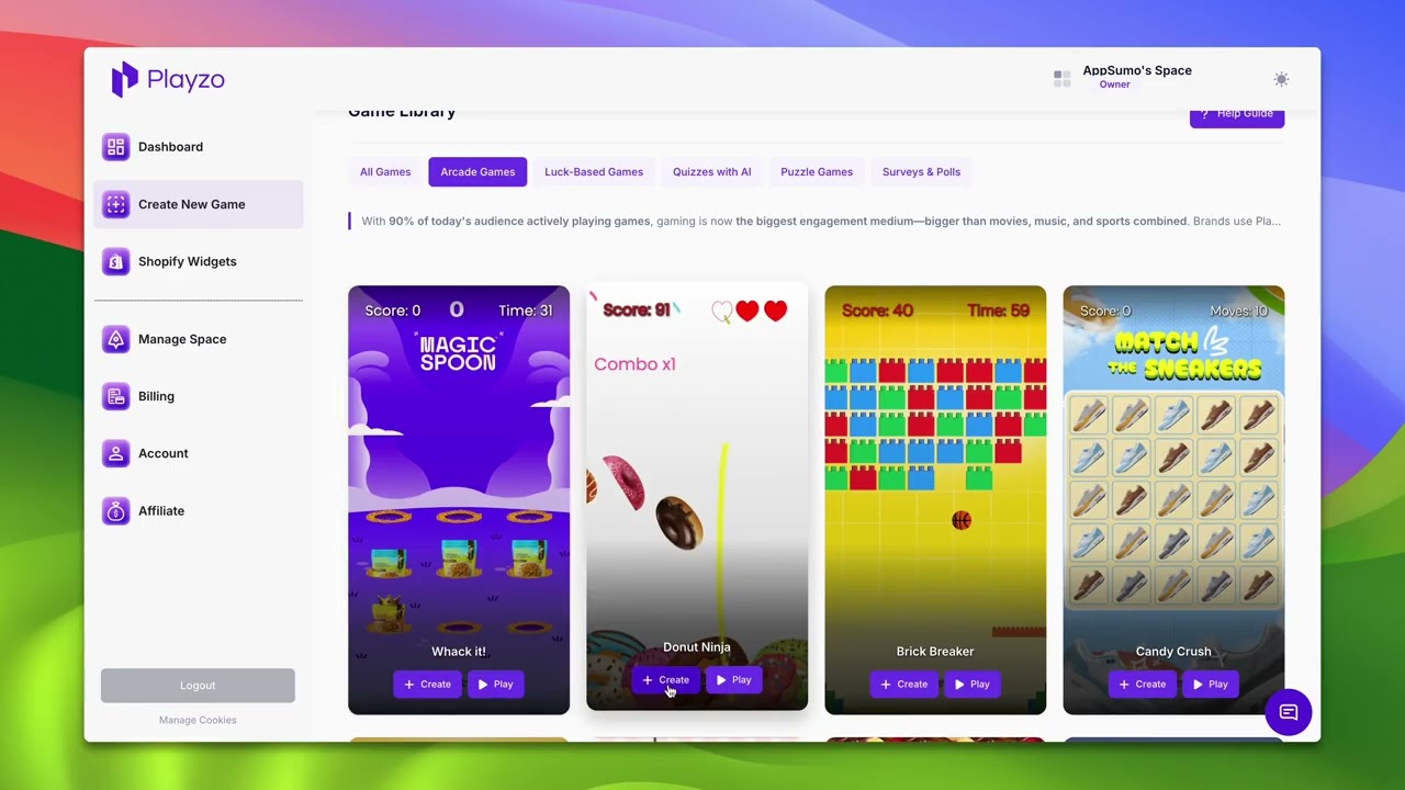 Playzo video preview