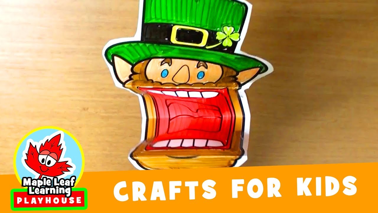 Leprechaun Puppet Craft for Kids | Maple Leaf Learning Playhouse