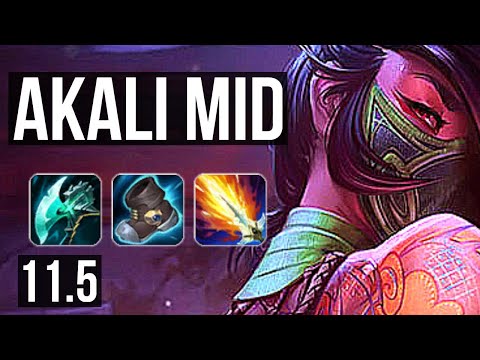 AKALI vs ZILEAN (MID) (DEFEAT) | 300+ games, Dominating | BR Challenger | v11.5