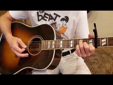 Roddy Frame/Aztec Camera: "Pilar to Post" (play through/tutorial lesson) Gibson acoustic guitar