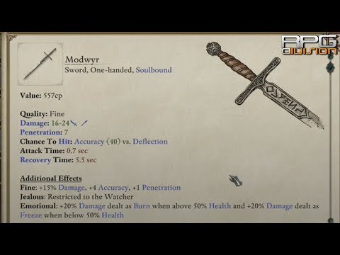 PILLARS OF ETERNITY 2 - Modwyr Soulbound Sword Location