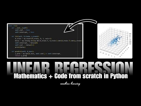 Multiple Linear Regression Mathematics Code From Scratch In Python Machine Learning