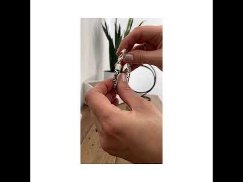 Silver Balinese Bracelet - 925 Sterling Silver - Borobudur Byzantine link design.