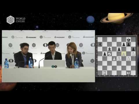 Round 7.  Press conference with Hikaru Nakamura and Ding Liren