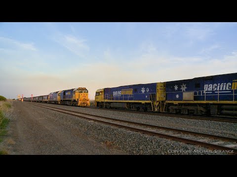 9727V Grain Train Crosses 2PM5 Freight Train (1/4/2021) - PoathTV Australian Railways