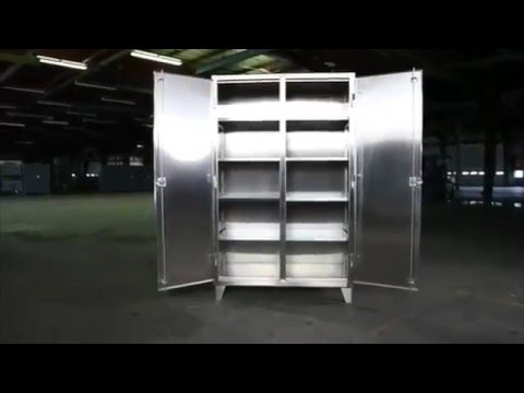 Strong hold stainless steel double shift cabinet