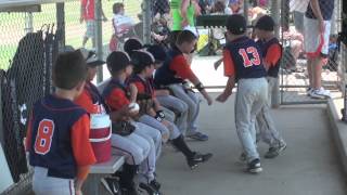 7U Texas Titans baseball getting ready singing 